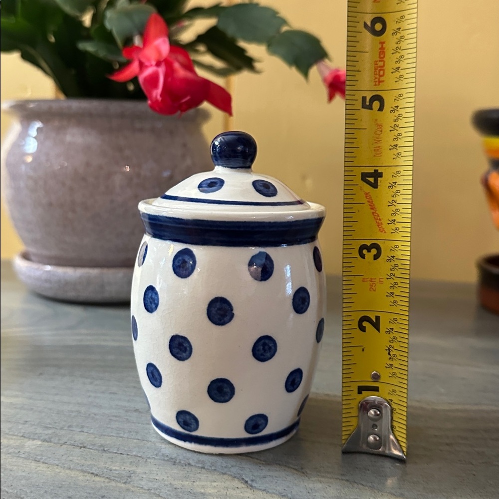 Vintage Bunzlau Pottery Jar with Lid